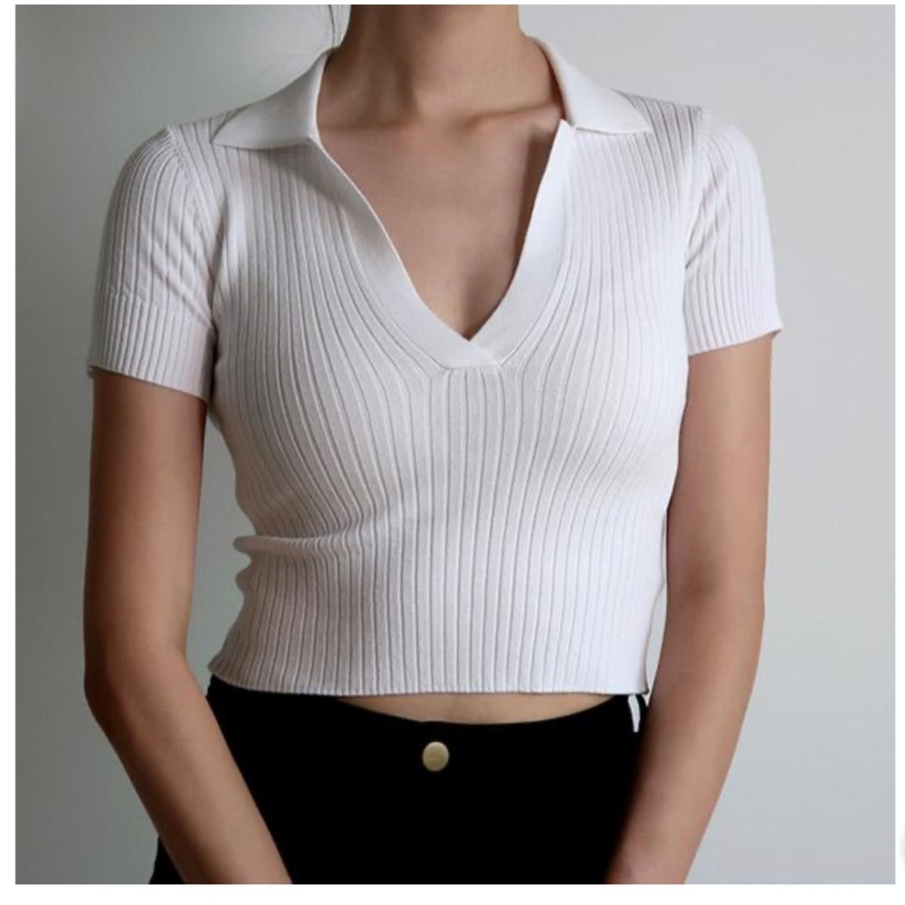 Active USA Ribbed Cropped Top